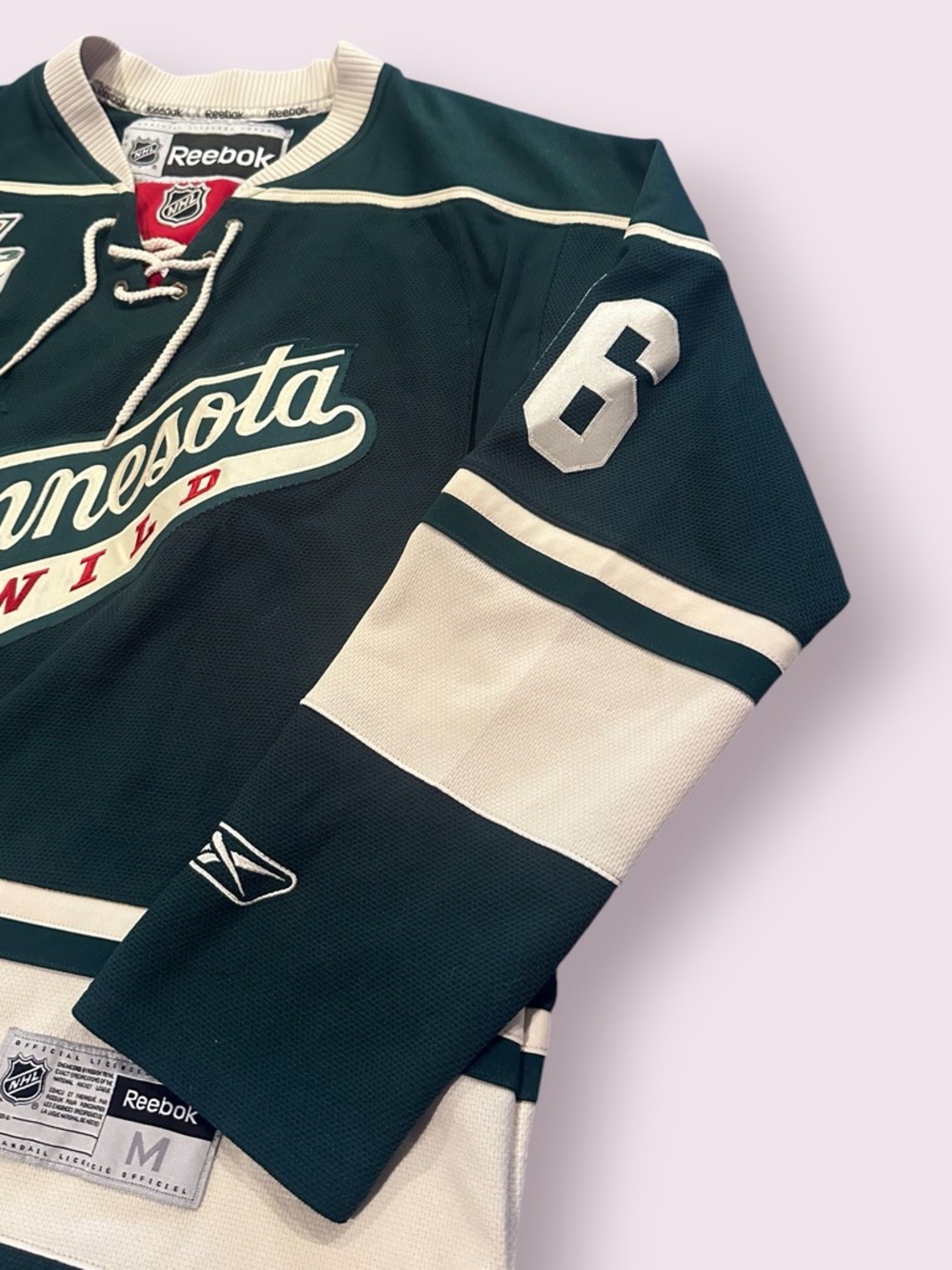 Men's Reebok Minnesota Wild Hockey Jersey 10th Anniversary Staubitz #16 Sz Med - Picture 4 of 11